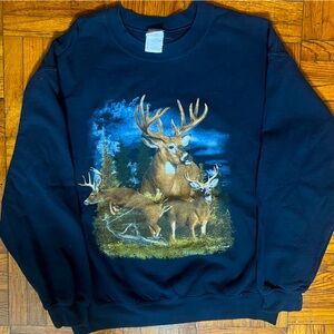 Vintage Gildan Deer Sweater - Sz M